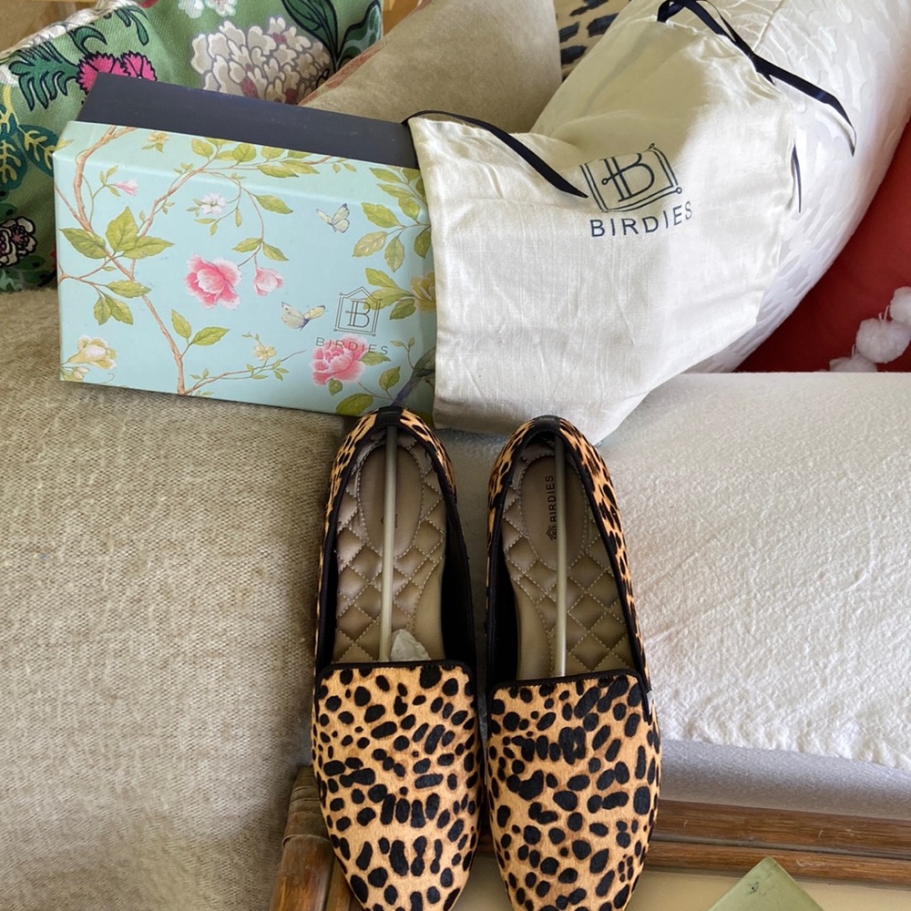 Birdies the starling loafers cheetah calf hair shoes size 8.5